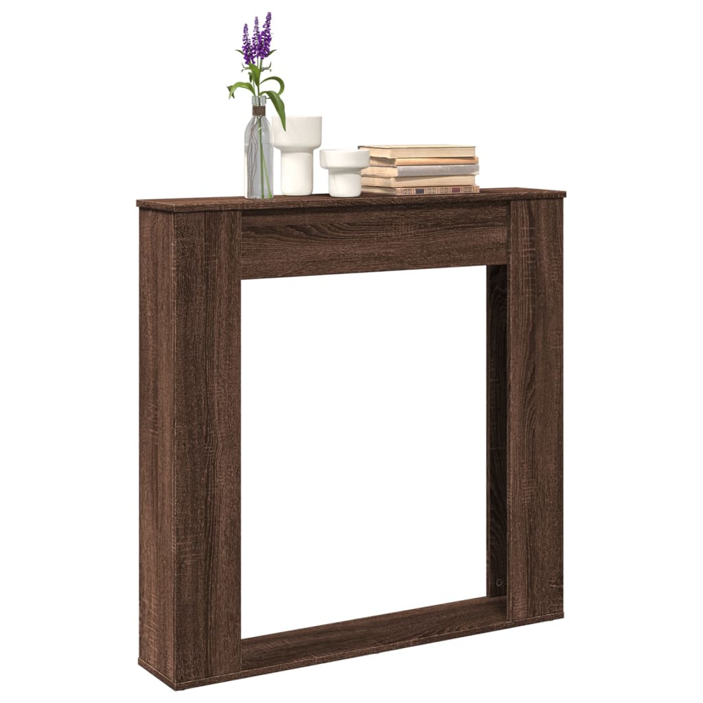 PAOHAL Fireplace Surround Oak 100x20x100 cm Wooden - Brown - Design Hut