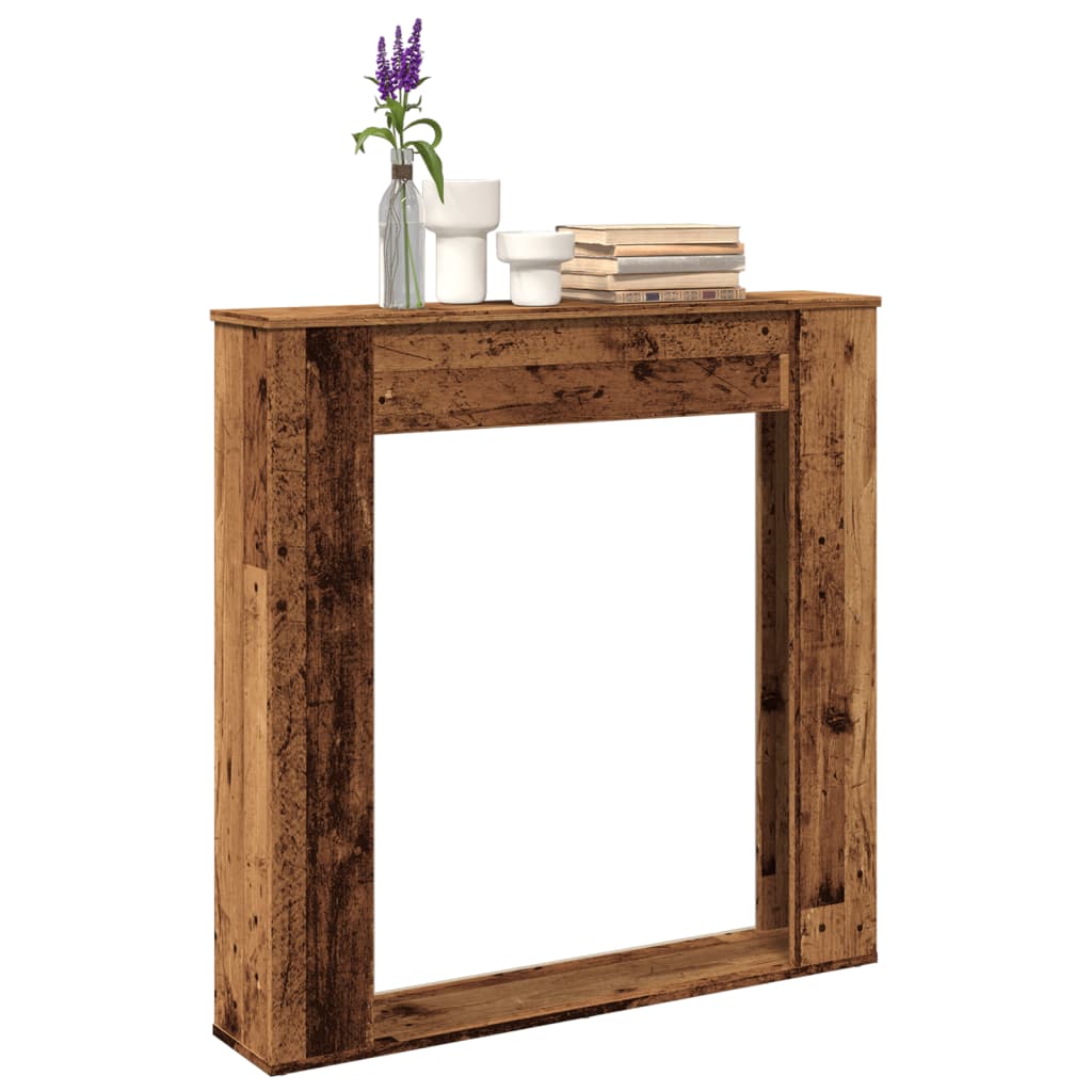 PAOHAL Fireplace Surround 100x20x100 cm Wooden - Old Wood - Design Hut