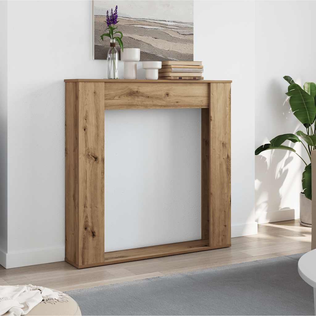 PAOHAL Fireplace Surround Artisan 100x20x100 cm Wooden - Oak - Design Hut