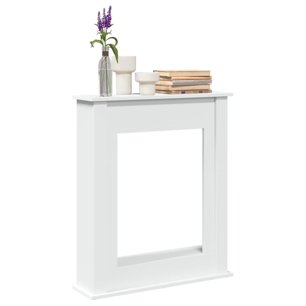 Fireplace Surround White 75x20x87.5 cm Engineered Wood - Brittle & Co