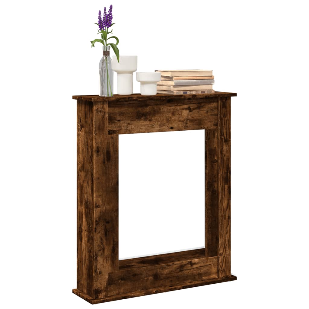 PAOHAL Fireplace Surround Smoked 75x20x87.5 cm Wooden - Oak - Design Hut