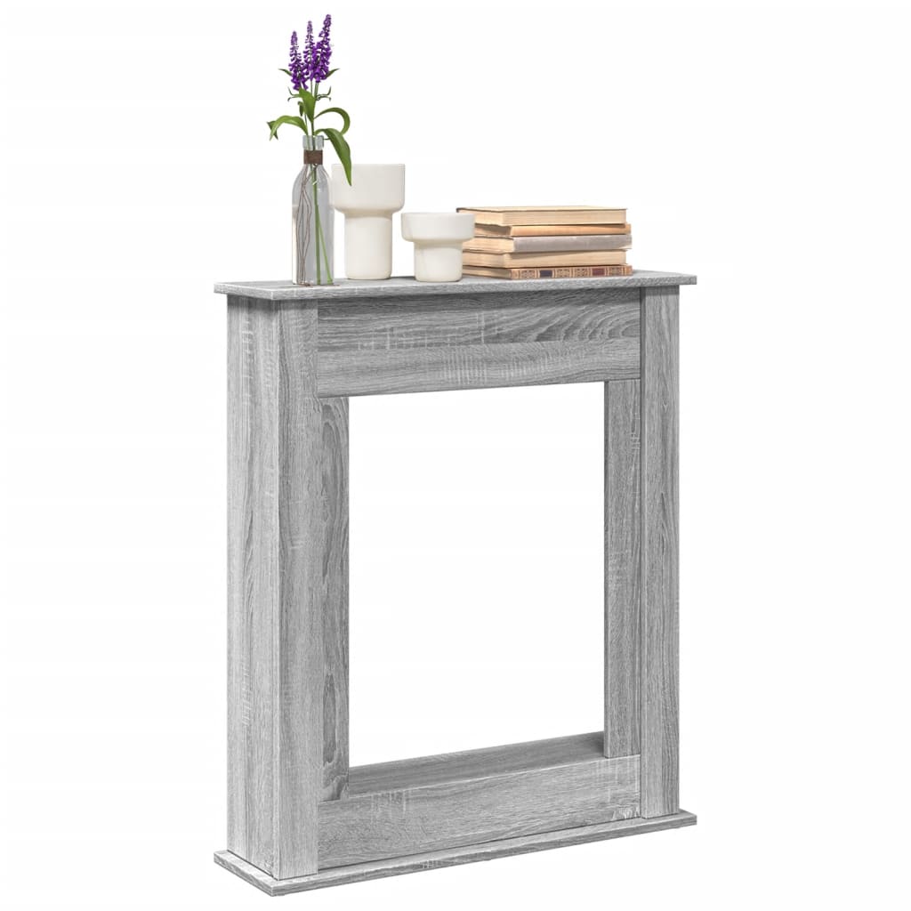 PAOHAL Fireplace Surround Sonoma 75x20x87.5 cm Wooden - Grey - Design Hut