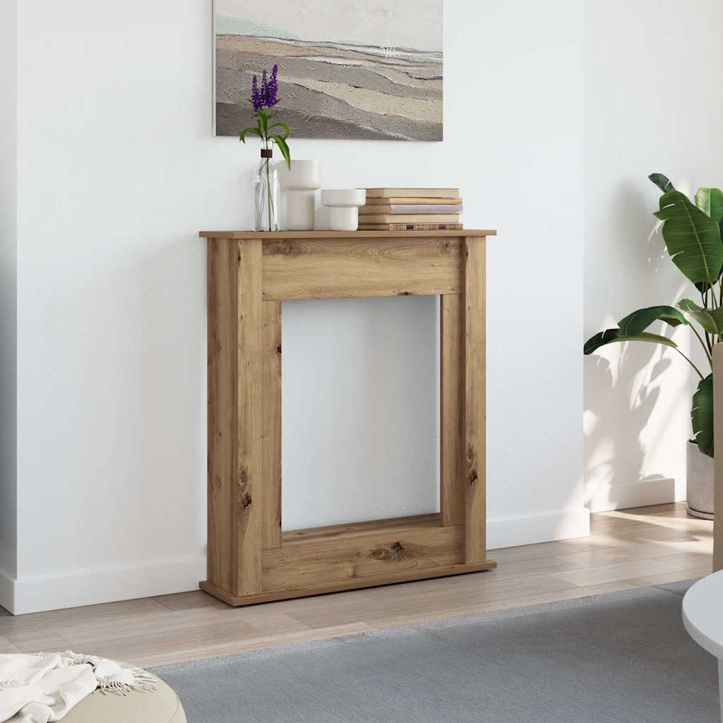 PAOHAL Fireplace Surround Artisan 75x20x87.5 cm Wooden - Oak - Design Hut