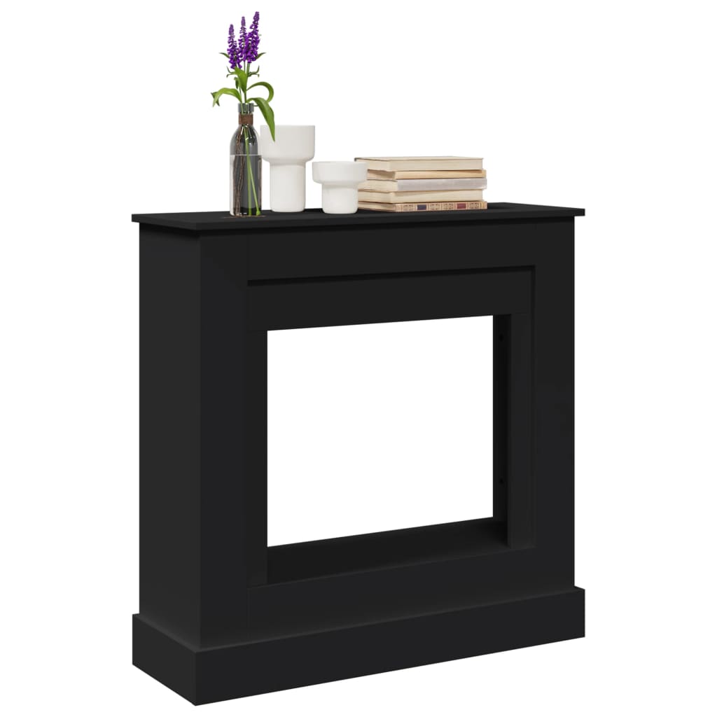 PAOHAL Fireplace Surround 90x30x90 cm Wooden - Black - Design Hut