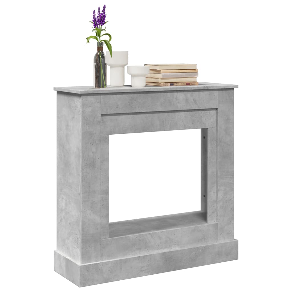 PAOHAL Fireplace Surround Concrete 90x30x90 cm Wooden - Grey - Design Hut