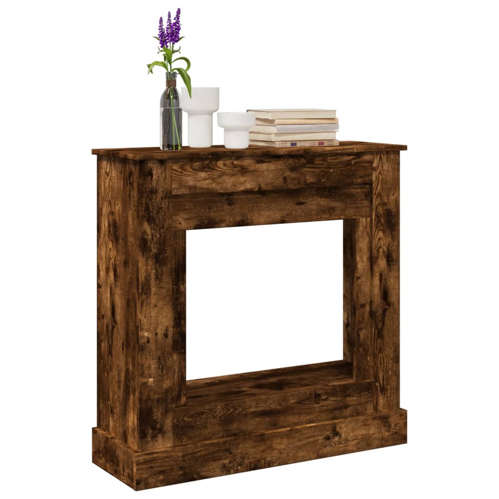 PAOHAL Fireplace Surround Smoked 90x30x90 cm Wooden - Oak - Design Hut