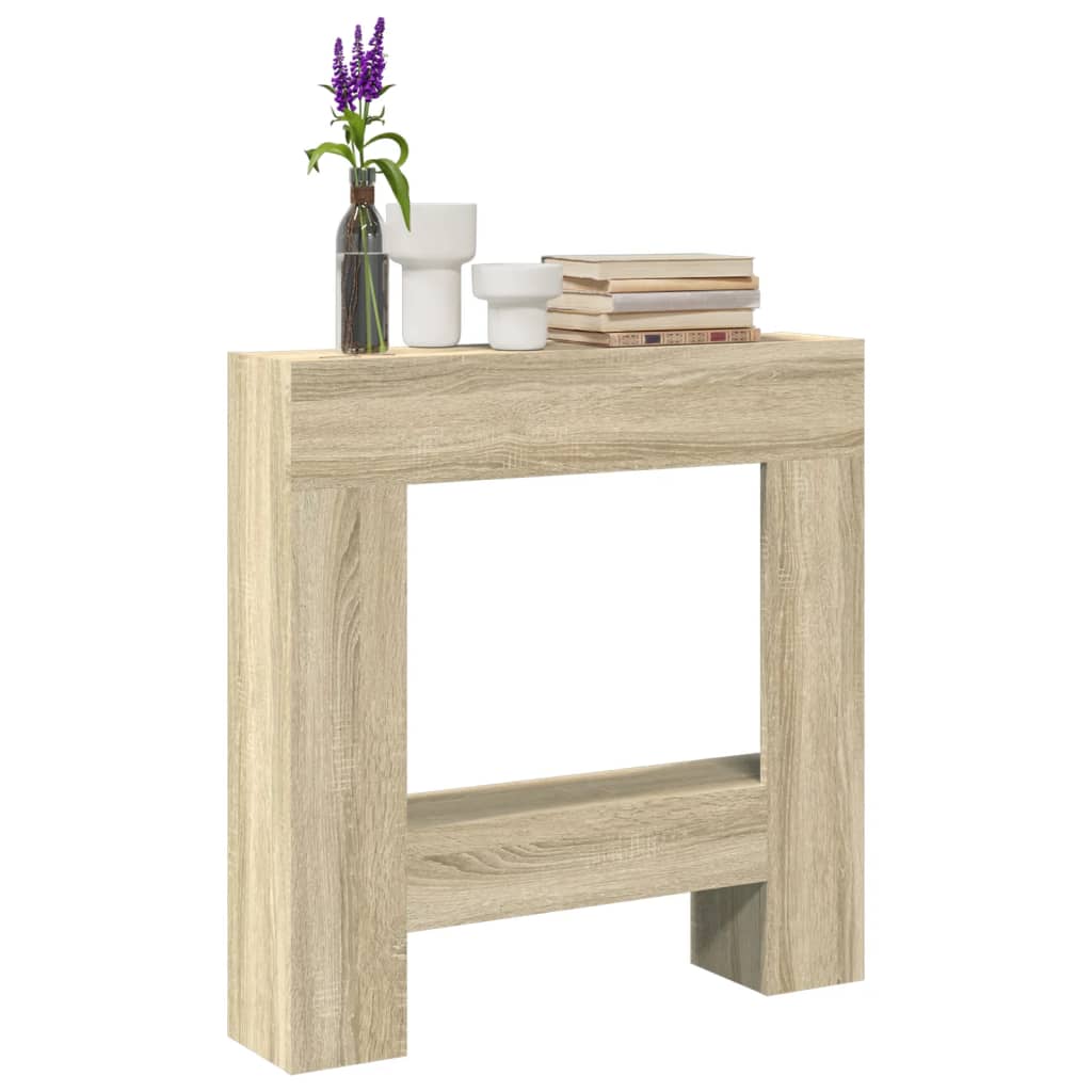 Fireplace Surround Sonoma Oak 81x18x82 cm Engineered Wood - Brittle & Co