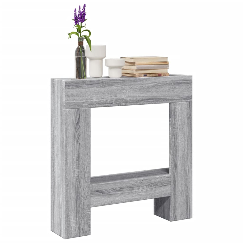 Fireplace Surround Grey Sonoma 81x18x82 cm Engineered Wood - Brittle & Co