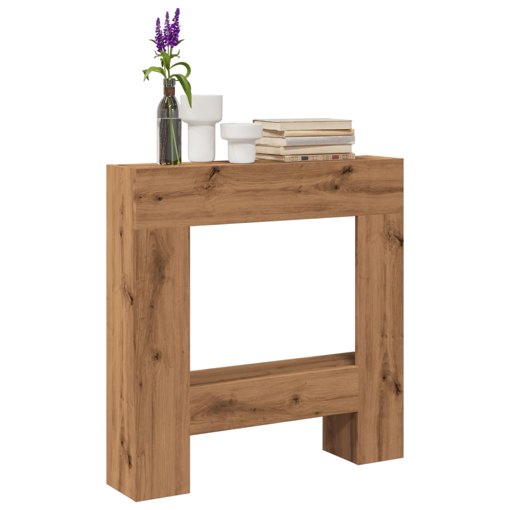 Fireplace Surround Artisan Oak 81x18x82 cm Engineered Wood - Brittle & Co