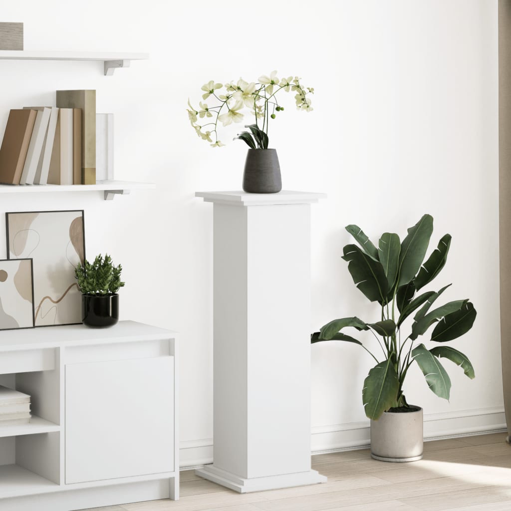 Display Stand with Storage White 31x30x90 cm Engineered Wood - Direct Imports