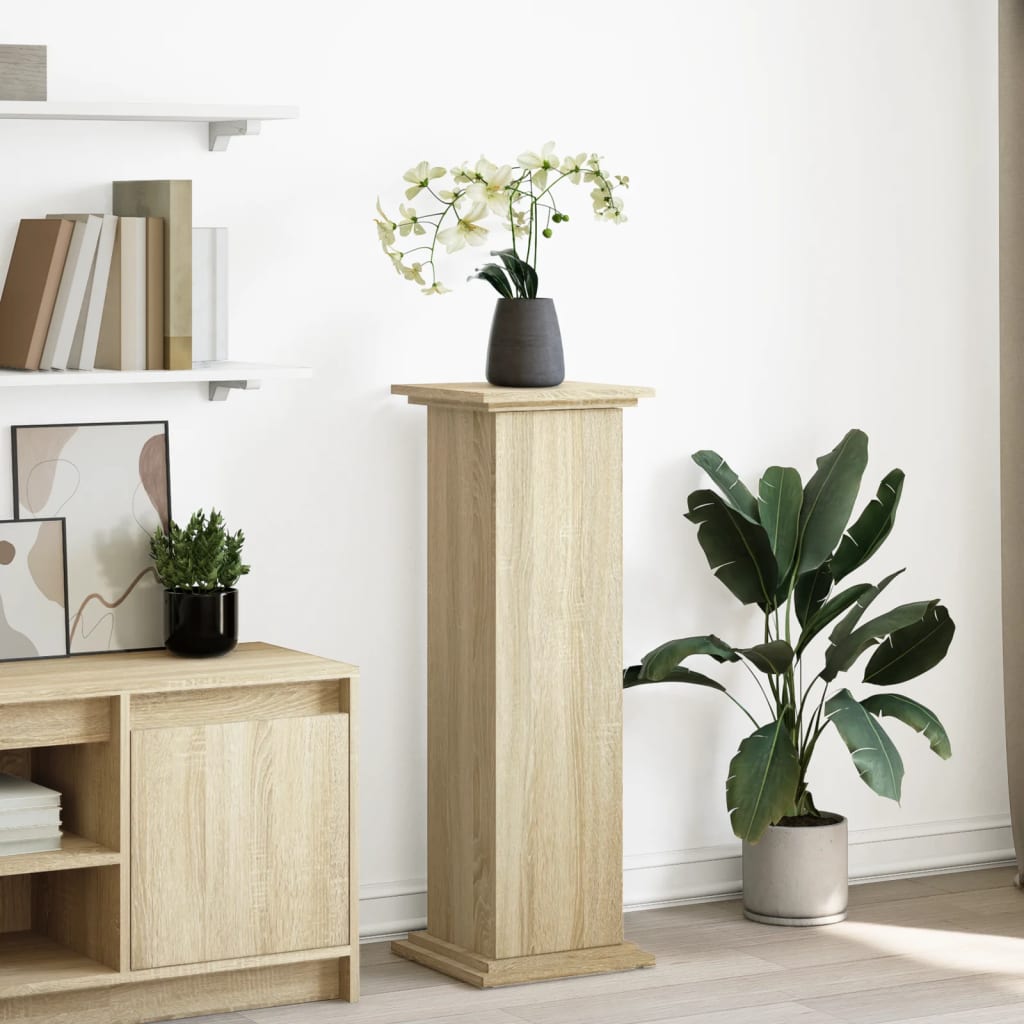 Display Stand with Storage Sonoma Oak 31x30x90 cm Engineered Wood - Direct Imports