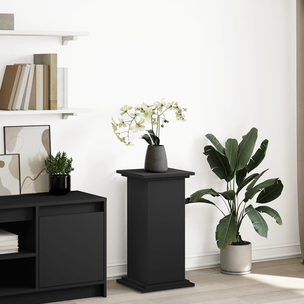 Display Stand with Storage Black 31x30x60 cm Engineered Wood - Discount Dealers