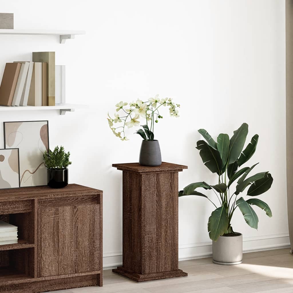 Display Stand with Storage Brown Oak 31x30x60 cm Engineered Wood - Direct Imports