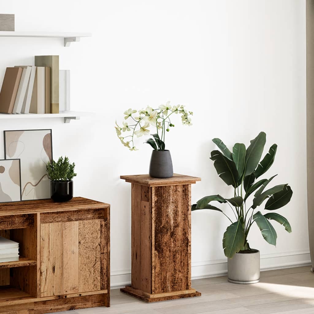 Display Stand with Storage Old Wood 31x30x60 cm Engineered Wood - Discount Dealers