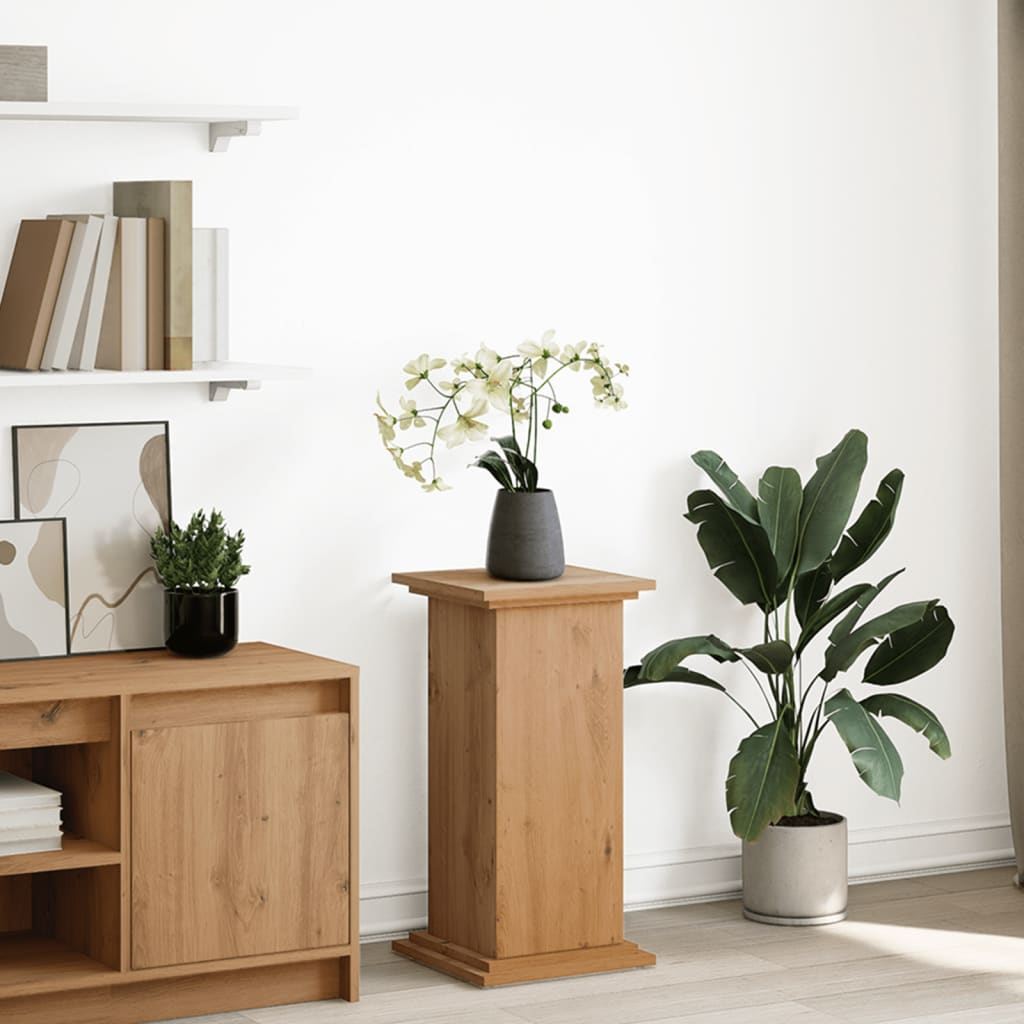 Display Stand with Storage Artisan Oak 31x30x60 cm Engineered Wood - Discount Dealers