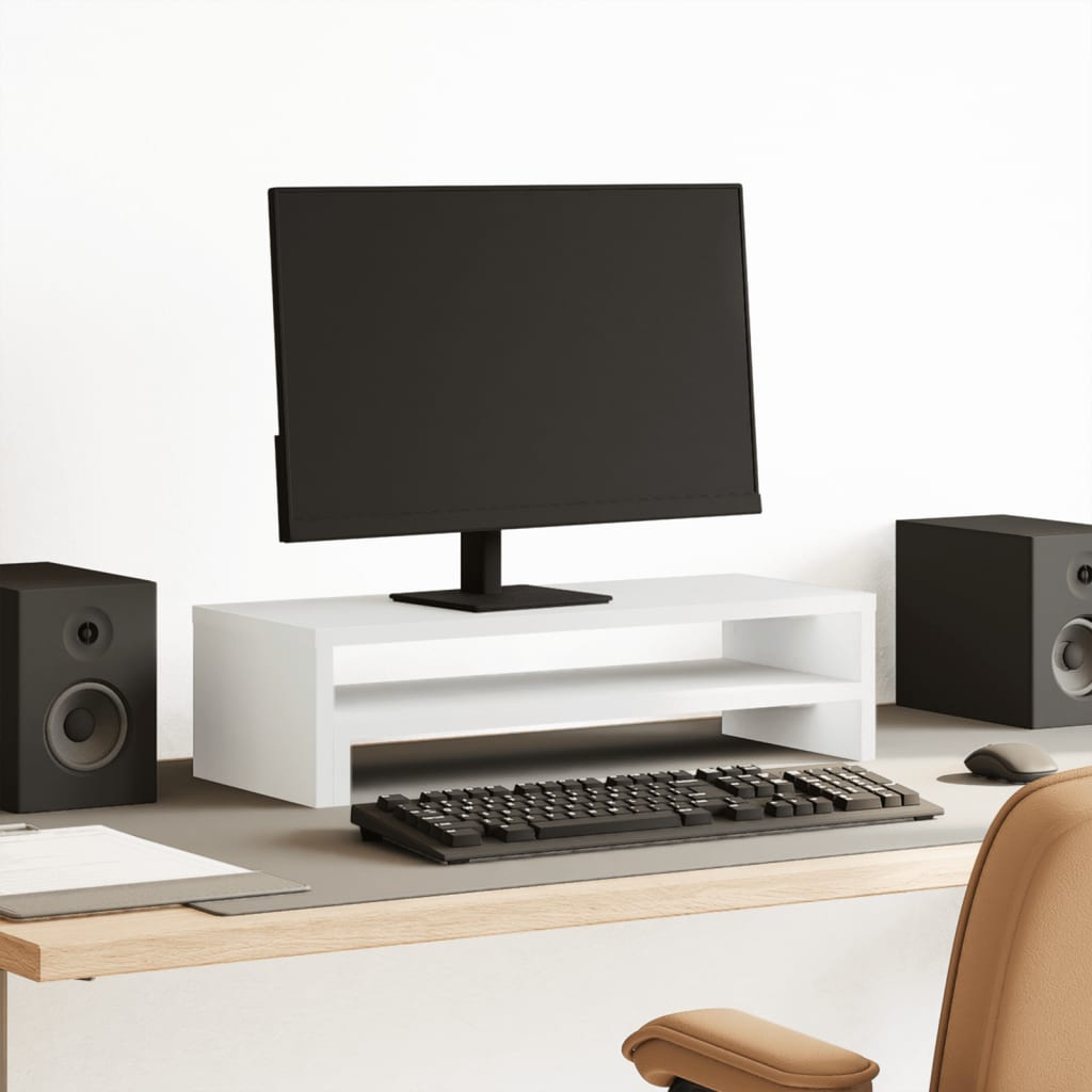 Monitor Stand White 54x22x15 cm Engineered Wood - Charlotte Dunes