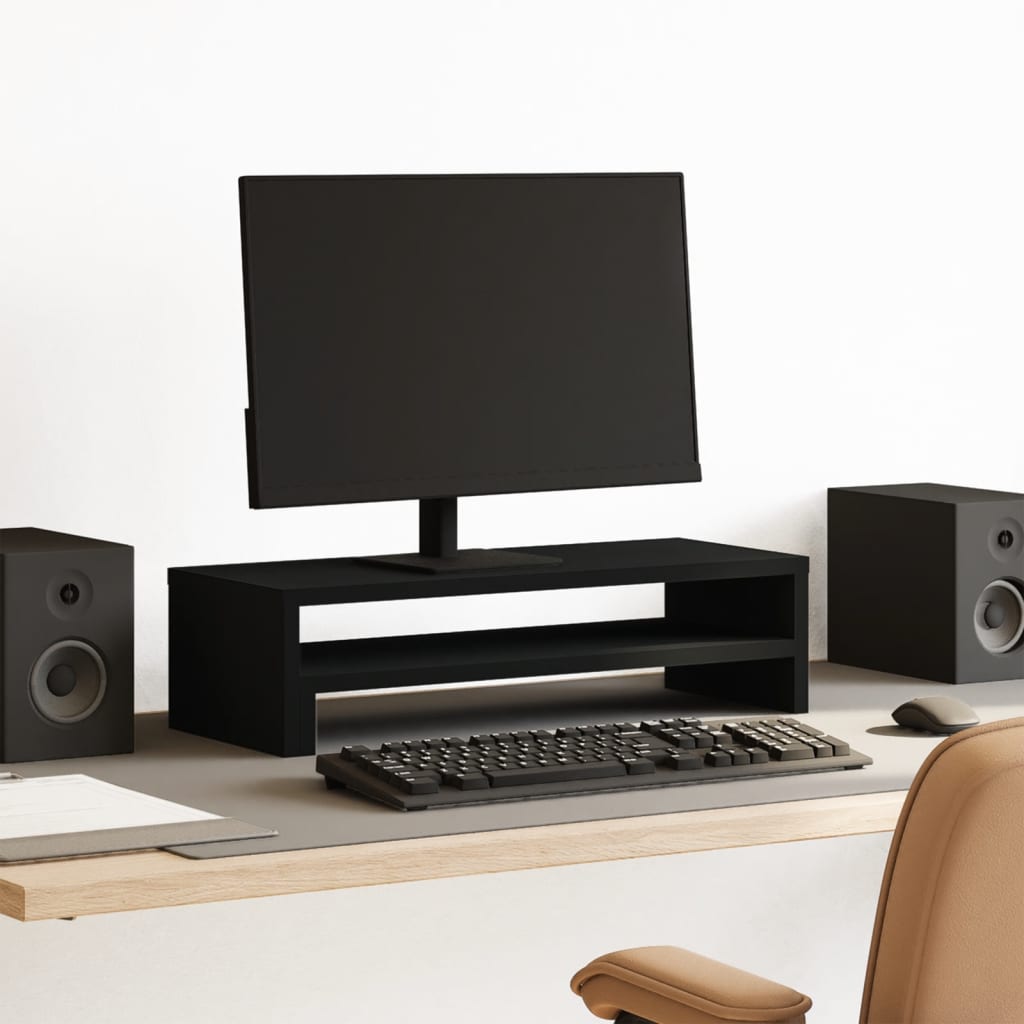 Monitor Stand Black 54x22x15 cm Engineered Wood - Charlotte Dunes