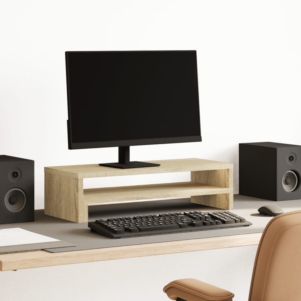 Monitor Stand Sonoma Oak 54x22x15 cm Engineered Wood - Charlotte Dunes