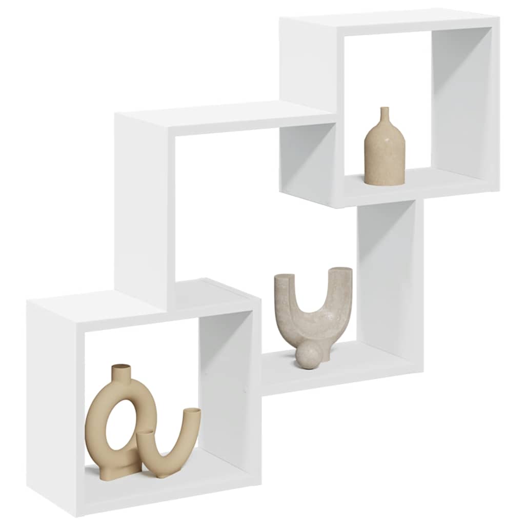 Wall Cabinet 78x18x71 cm White Engineered Wood - Decor Base