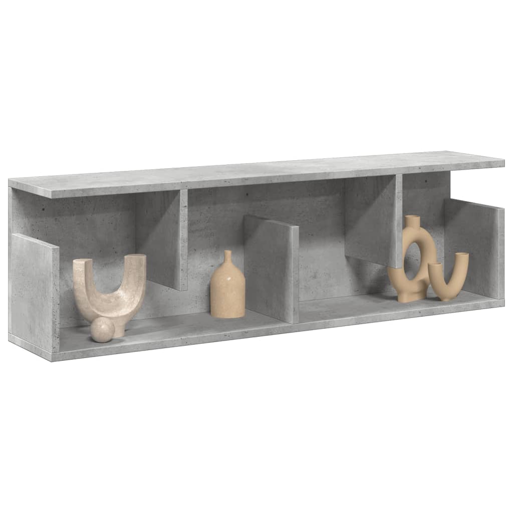 Wall Cabinet 100x20x30 cm Concrete Grey Engineered Wood - Design Hut