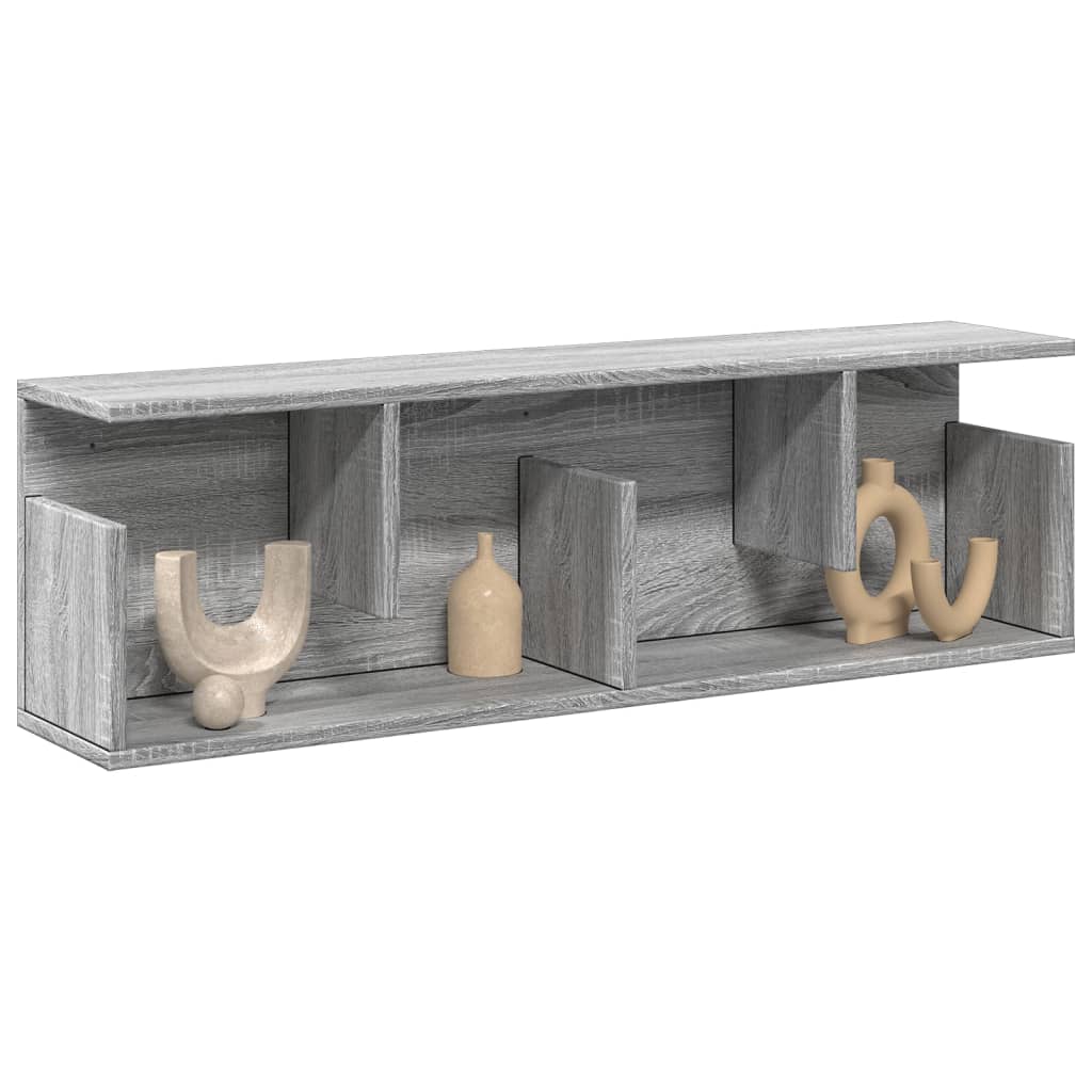Wall Cabinet 100x20x30 cm Grey Sonoma Engineered Wood - Design Hut