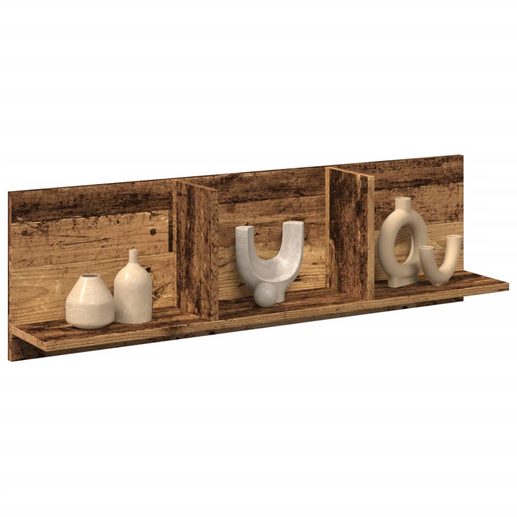 Wall Cabinet 100x16.5x30 cm Old Wood Engineered Wood - Design Hut