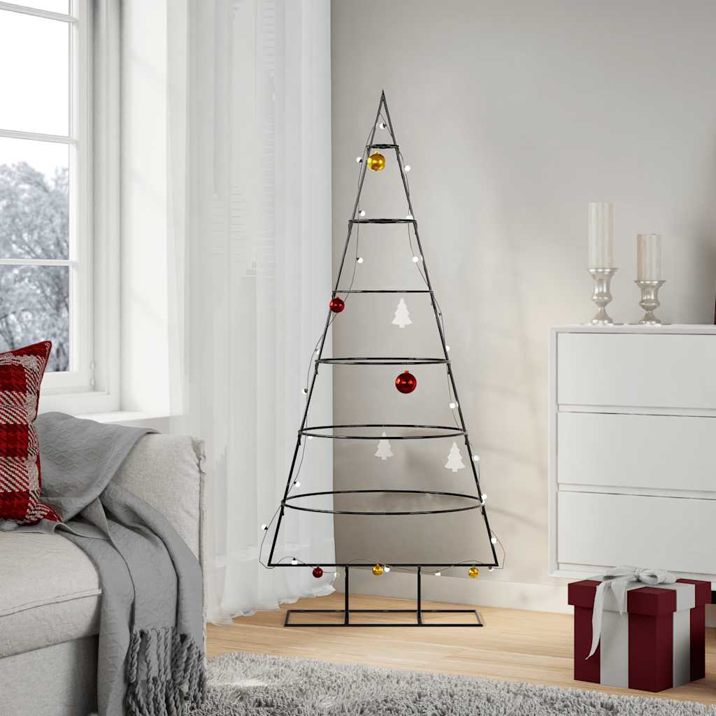 GLIVRA Metal Christmas Tree for Decoration Black 150 cm - Merkel Designers