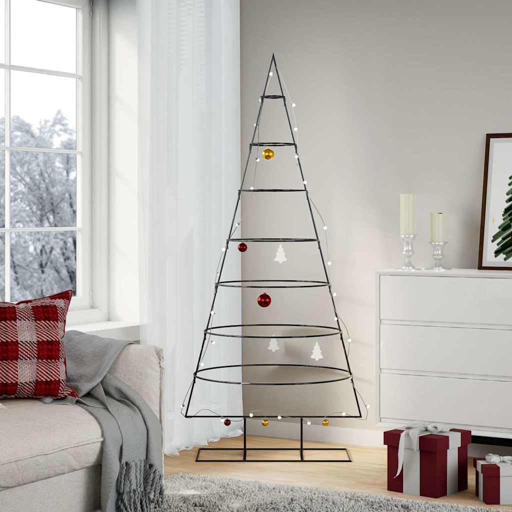 GLIVRA Metal Christmas Tree for Decoration Black 180 cm - Merlin Deals