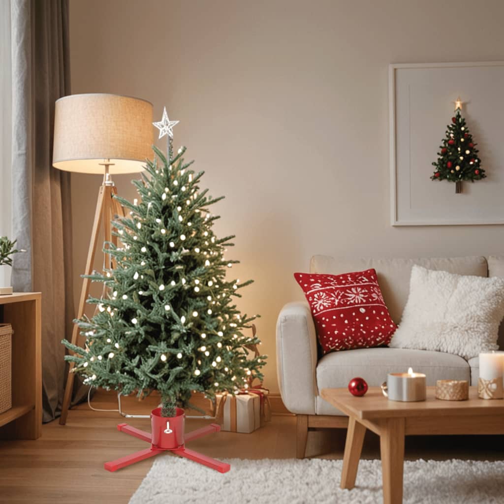 GLIVRA Christmas Tree Stand Red 61x61x15.5 cm - Charlotte Dunes