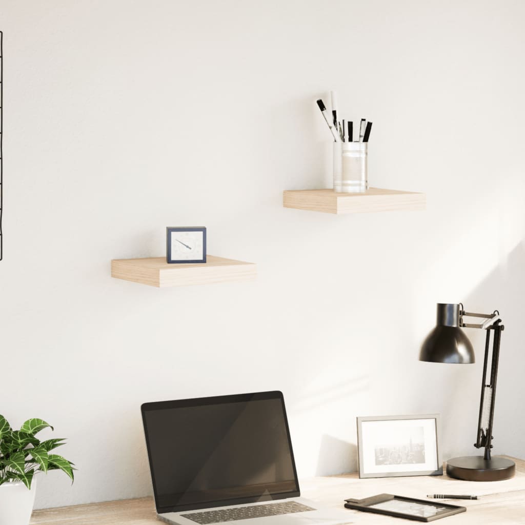 Floating Shelves 2 pcs 23x23.5x4 cm Engineered Wood - All Things Good