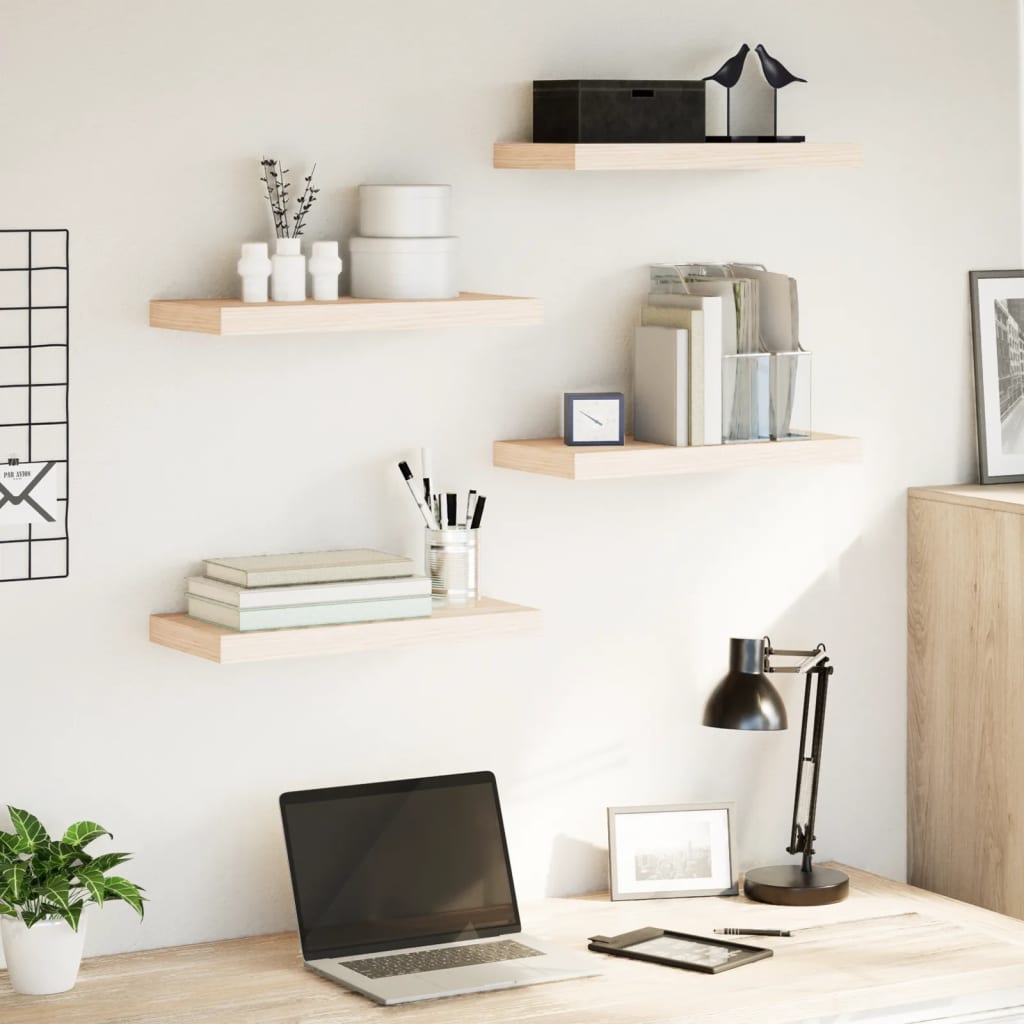 Floating Shelves 4 pcs 50x23.5x4 cm Engineered Wood - All Things Good