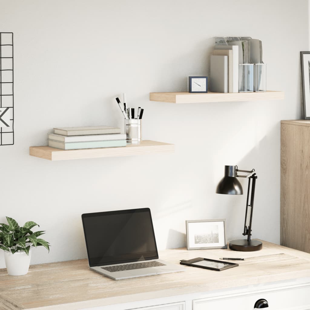 Floating Shelves 2 pcs 60x23.5x4 cm Engineered Wood - All Things Good
