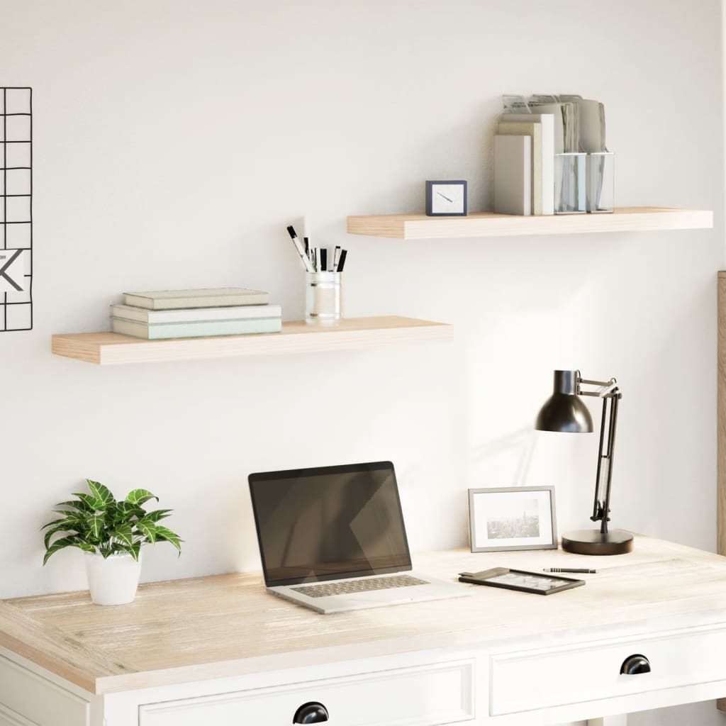 Floating Shelves 2 pcs 80x23.5x4 cm Engineered Wood - All Things Good