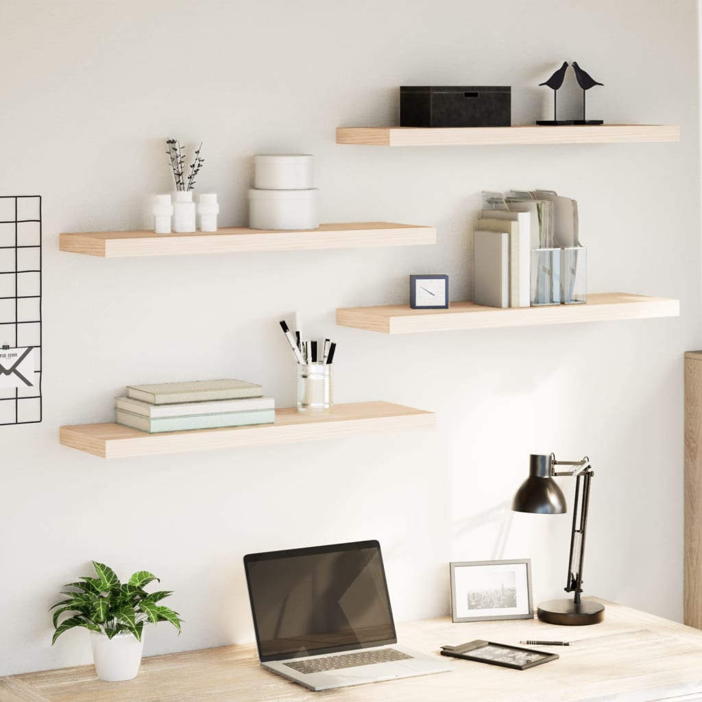 Floating Shelves 4 pcs 80x23.5x4 cm Engineered Wood - All Things Good