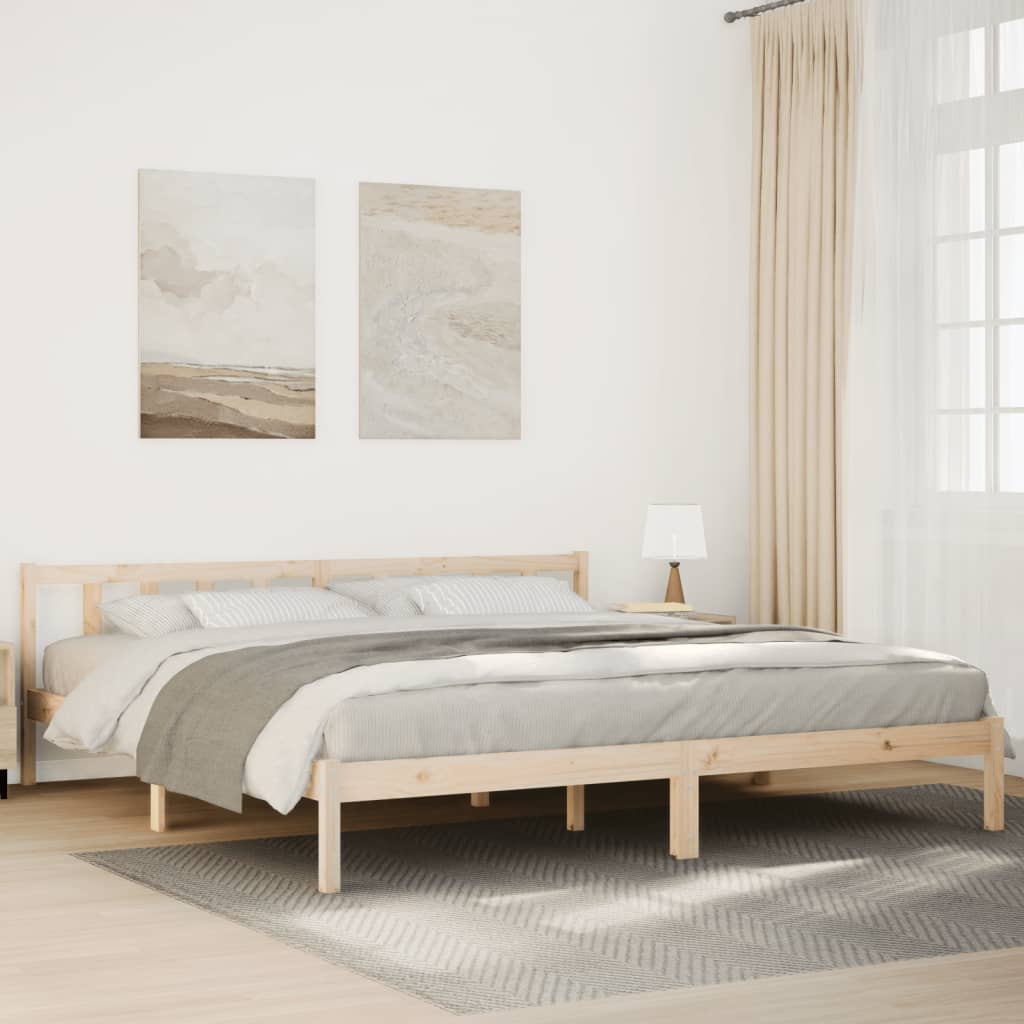 Extra Long Bedframe 200x210cm Solid Wood Pine - Style and Chic