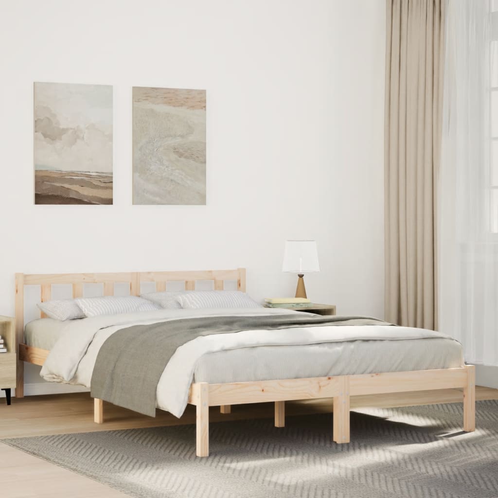 Extra Long Bedframe 160x220cm Solid Wood Pine - Casper Homes