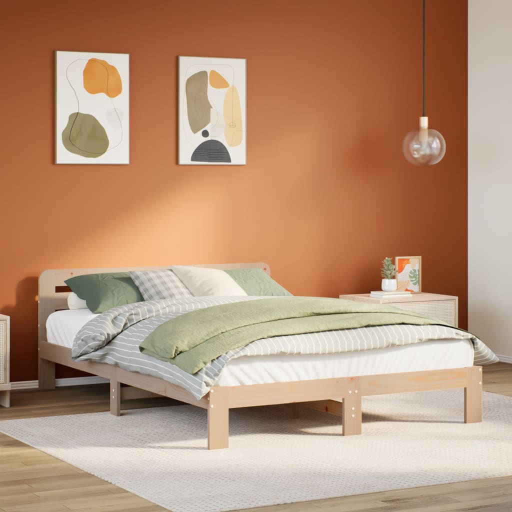 Bedframe 140x200cm Solid Wood Pine - Tyrell & Tyrell
