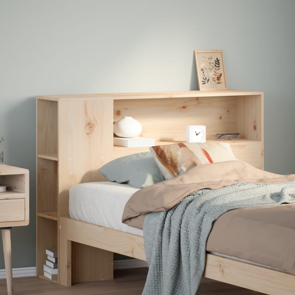 Headboard with Storage 75 cm Solid Wood Pine - Style and Chic