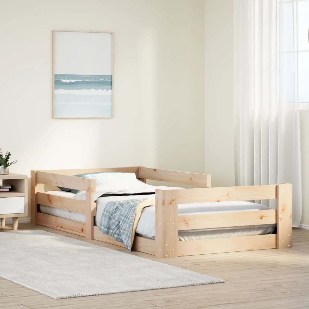Bedframe 75x190cm Small Single Solid Wood Pine - The Home Maker