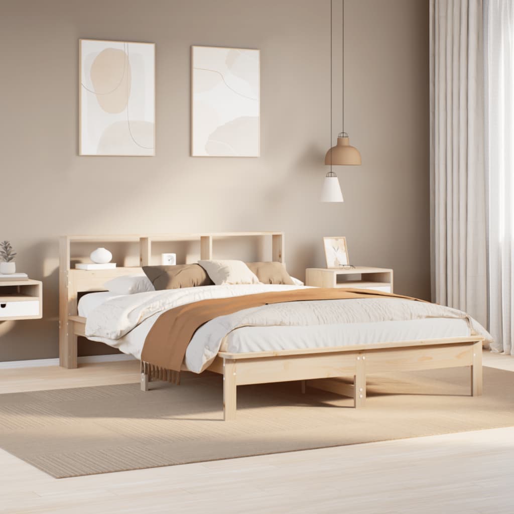 Bookcase Bed 120x200cm Solid Wood Pine - Millennium Furniture