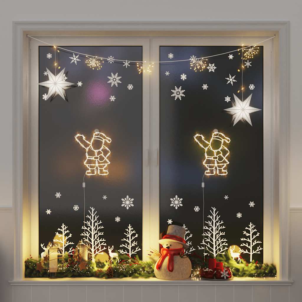 NIVRIS Christmas Lights Santa Silhouette 2 pcs 35 LEDs Warm White - Merkel Designers