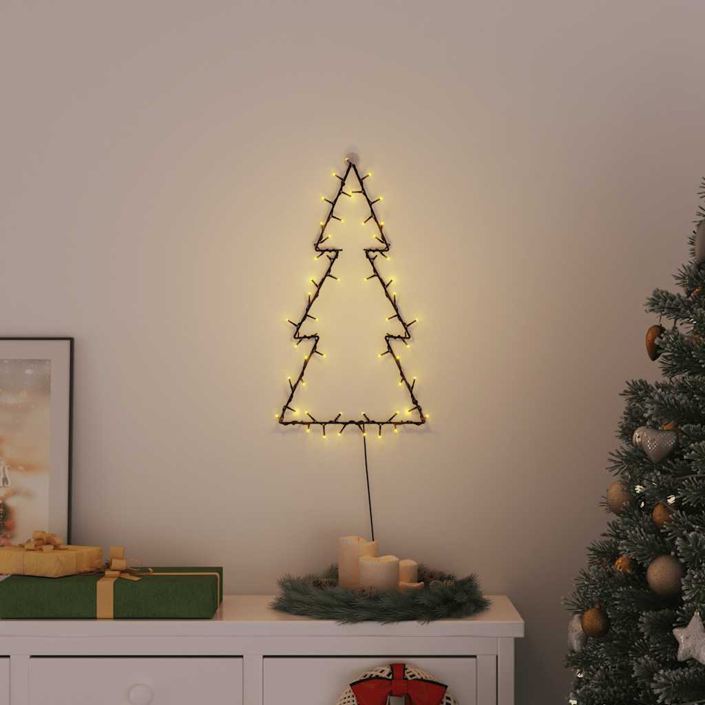 HIVLEN Christmas Lights Christmas Tree Silhouette 80 LEDs Warm White - R and M Furniture