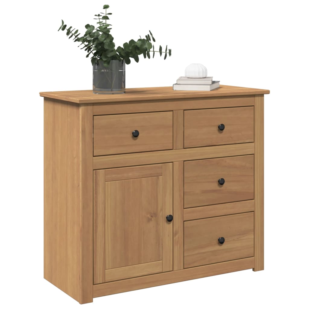 Sideboard with Drawers Panama 93x40x80 cm Solid Wood Pine - Brittle & Co