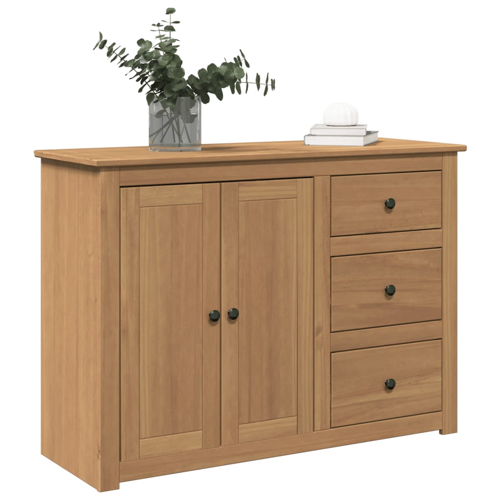 Sideboard with Drawers Panama 112x40x80 cm Solid Wood Pine - Brittle & Co
