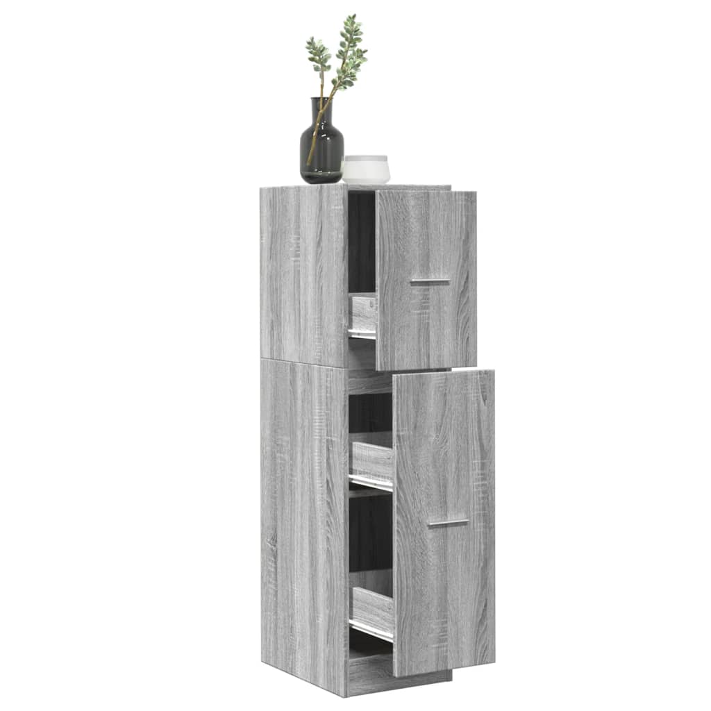 Apothecary Cabinet Grey Sonoma 30x41x118 cm Engineered Wood - Style and Chic