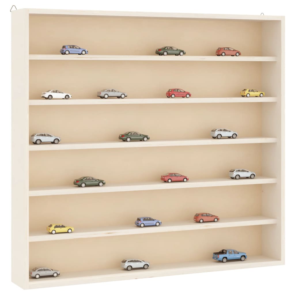 Wooden Collector's Display Case with 6 Shelves 60x8.5x55cm - Merkel Designers