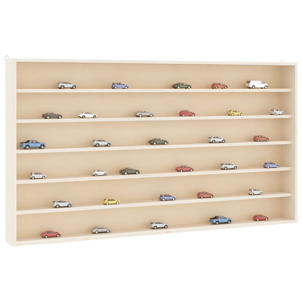 Wooden Collector's Display Case with 6 Shelves 80x8.5x55cm - The Home Maker