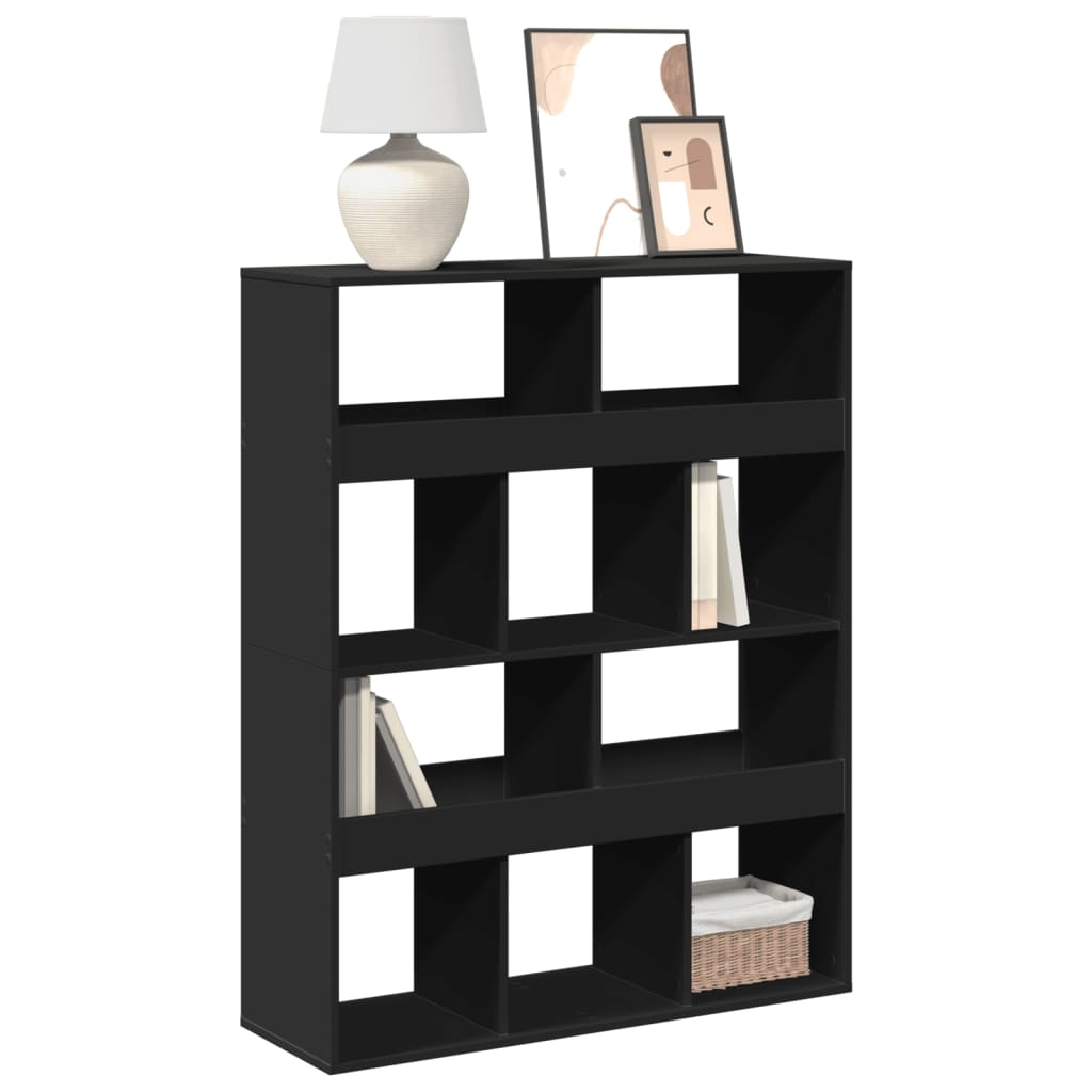 Bookcase Black 100x33x125.5 cm Engineered Wood - vid-3309358 - Charlotte Dunes