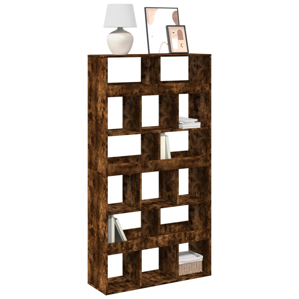 Bookcase Smoked Oak 100x33x187.5 cm Engineered Wood - Charlotte Dunes