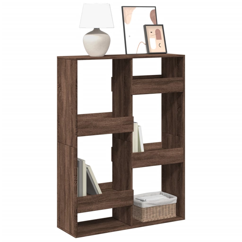 Bookcase Brown Oak 100x33x135 cm Engineered Wood - Charlotte Dunes